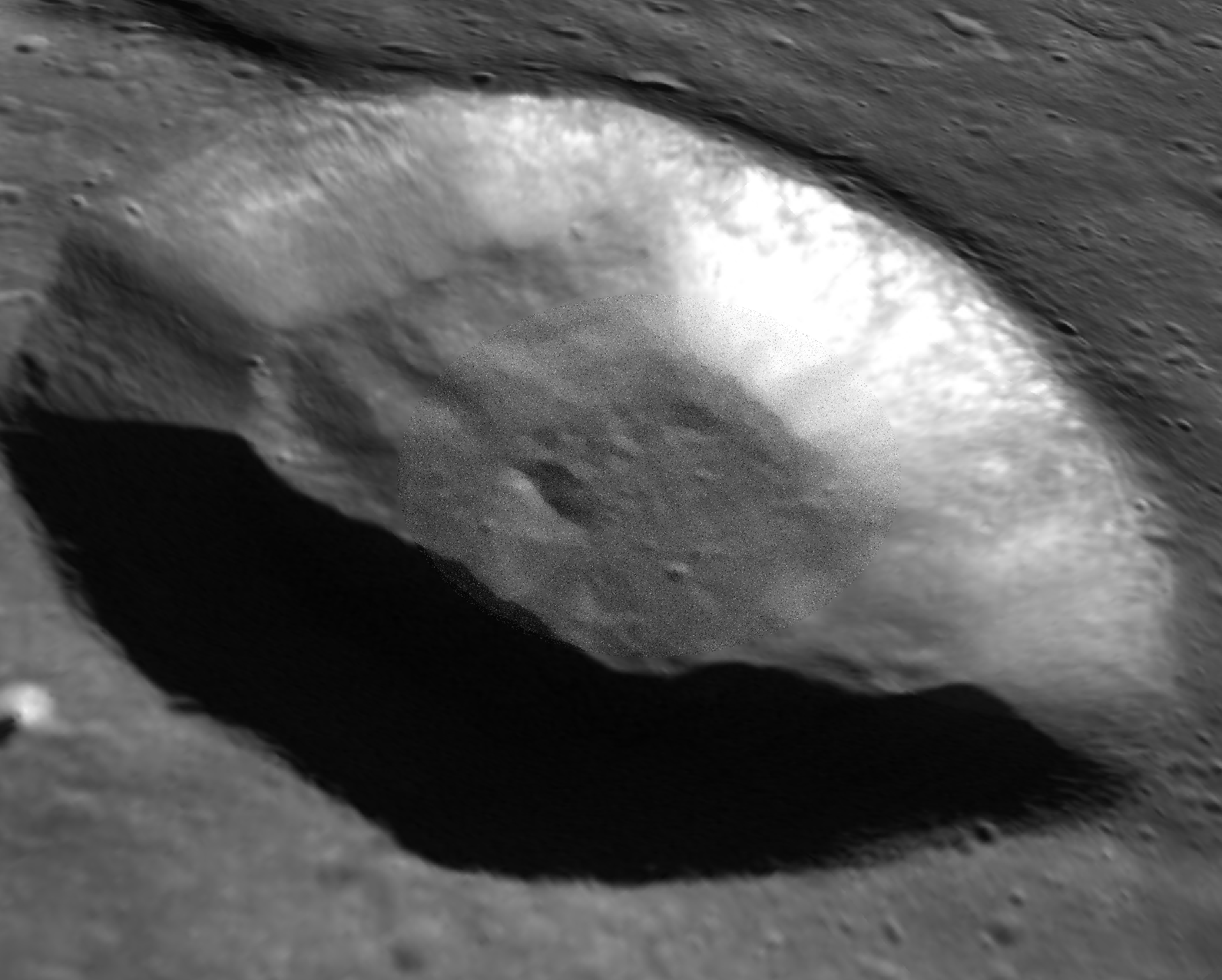 Foucault's crater as viewed publicly
